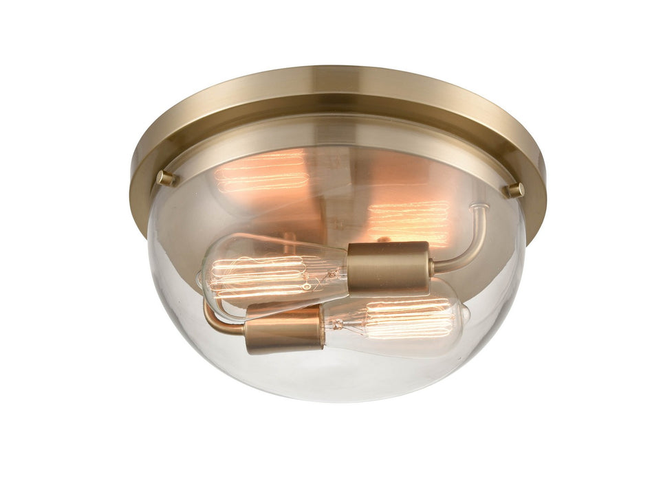 Millennium 9712-MG Two Light Flushmount, Modern Gold