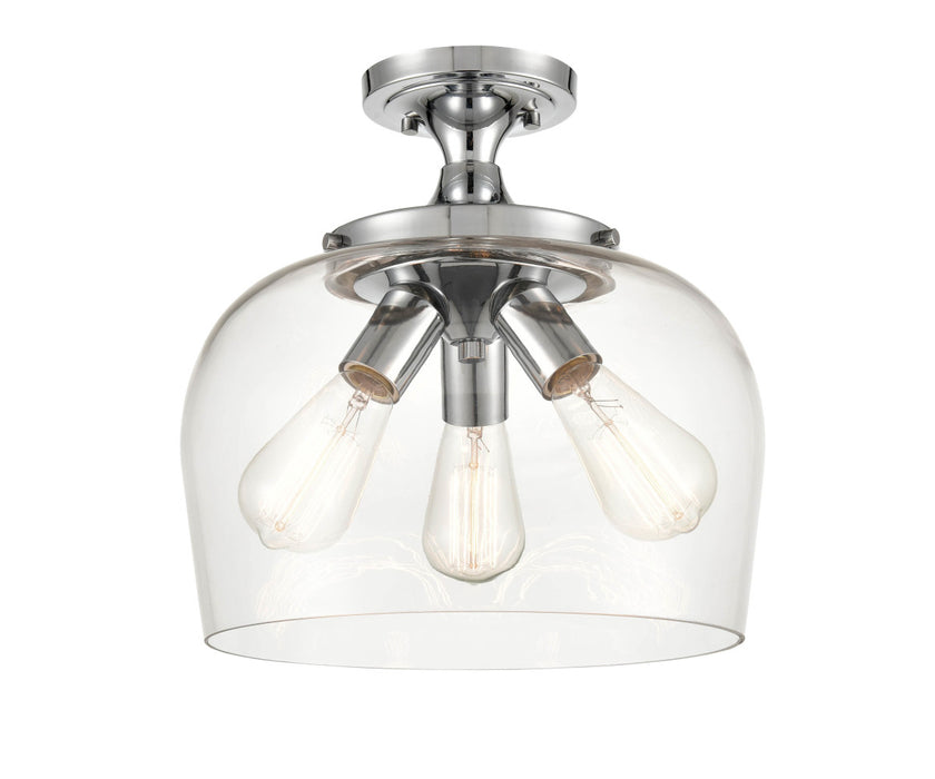 Millennium 9713-CH Three Light Semi-Flush Mount, Chrome
