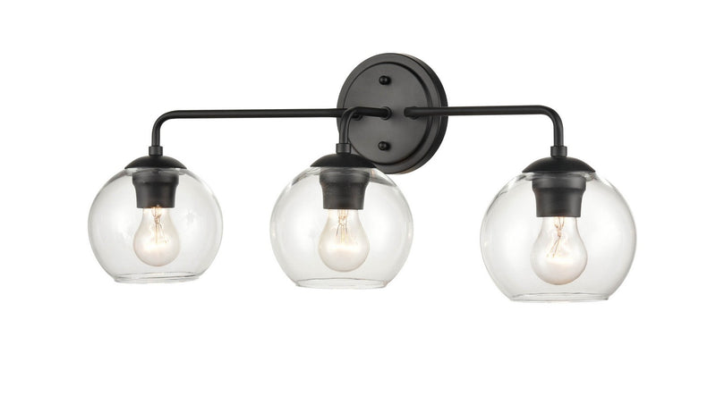 Millennium 9753-MB Three Light Vanity, Matte Black