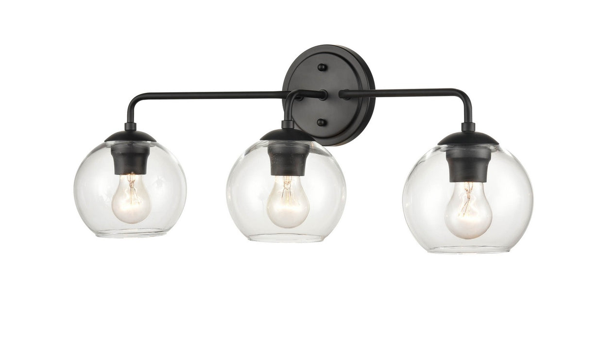 Millennium 9753-MB Three Light Vanity, Matte Black