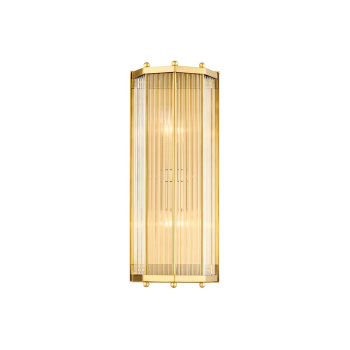 Hudson Valley 2616-AGB Two Light Wall Sconce, Aged Brass