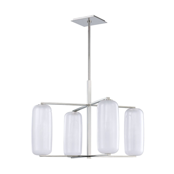Hudson Valley 3474-PN Four Light Chandelier, Polished Nickel