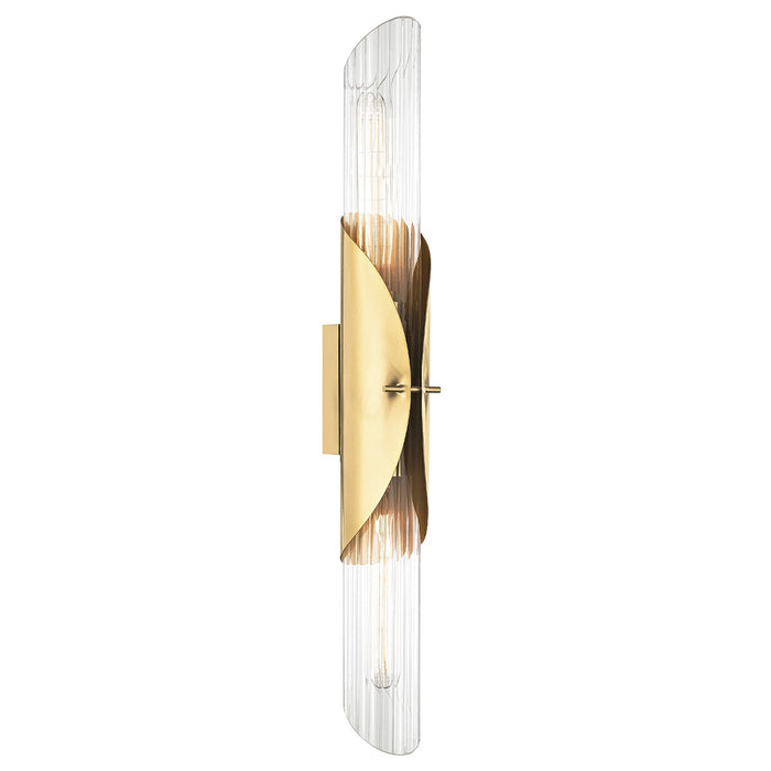 Hudson Valley 3526-AGB Two Light Wall Sconce, Aged Brass