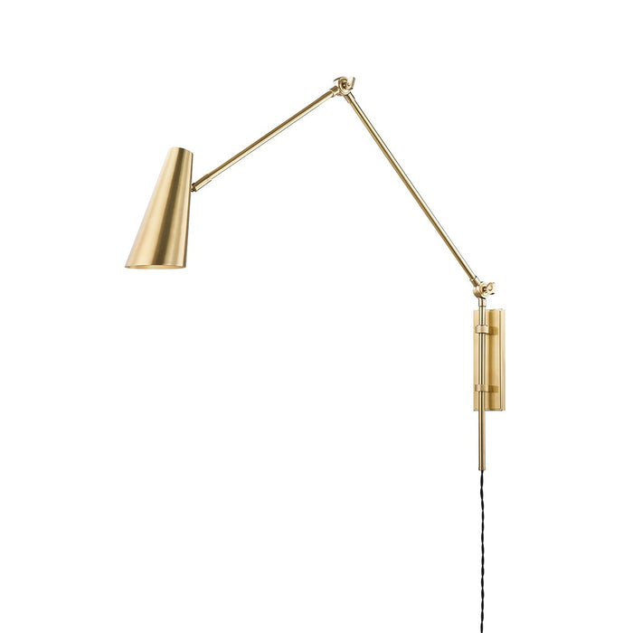 Hudson Valley 4121-AGB One Light Wall Sconce, Aged Brass