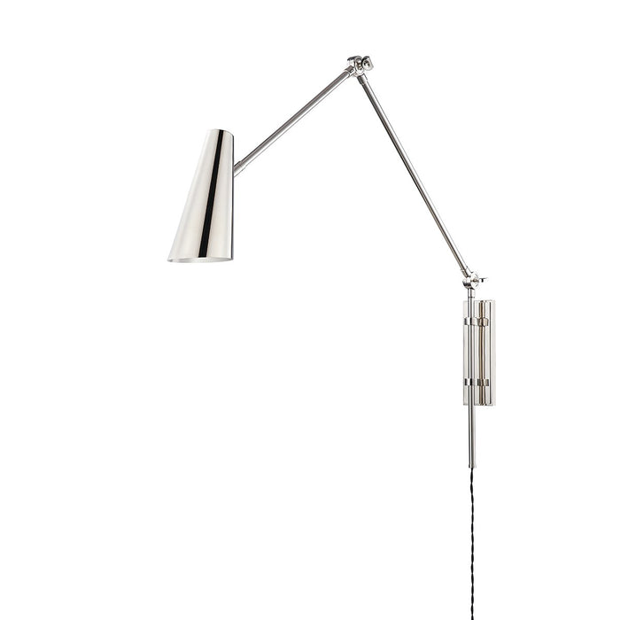 Hudson Valley 4121-PN One Light Wall Sconce, Polished Nickel