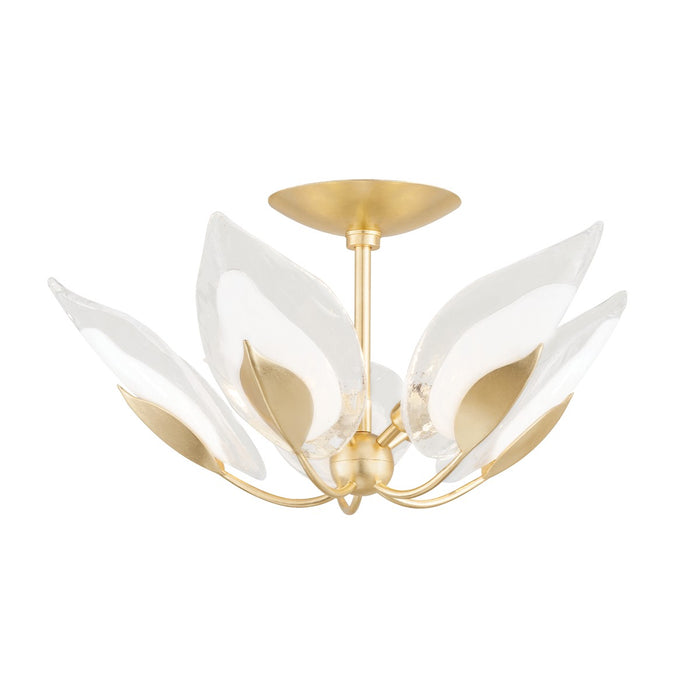 Hudson Valley 4805-GL Five Light Semi Flush Mount, Gold Leaf