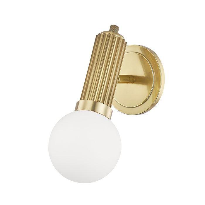 Hudson Valley 5100-AGB One Light Wall Sconce, Aged Brass