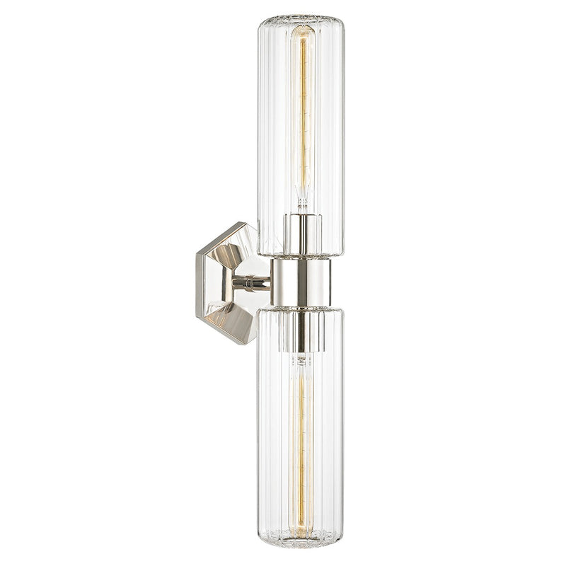 Hudson Valley 5124-PN Two Light Wall Sconce, Polished Nickel