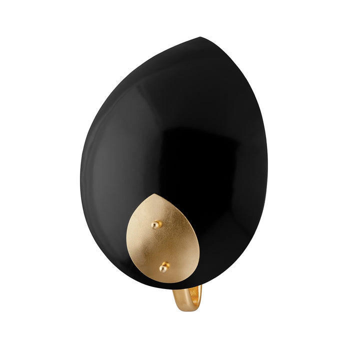 Hudson Valley 5701-GL/BK One Light Wall Sconce, Gold Leaf/Black