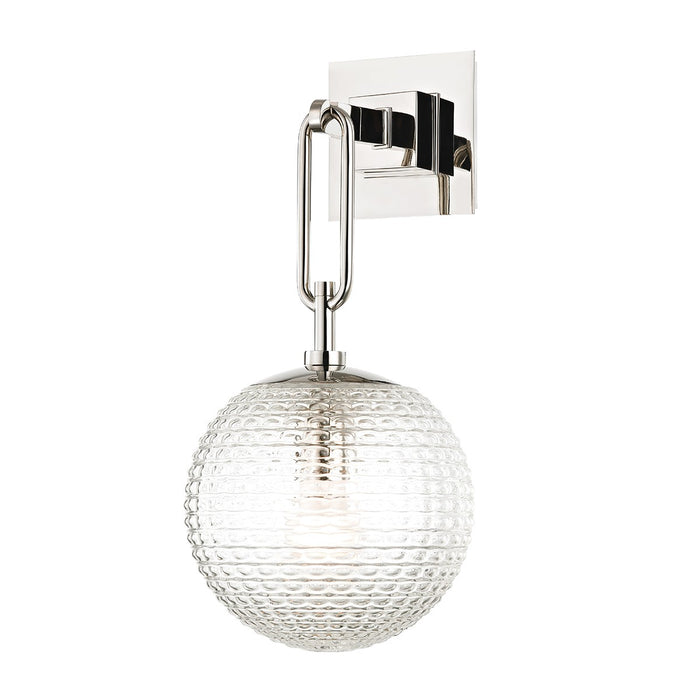 Hudson Valley 7101-PN One Light Wall Sconce, Polished Nickel