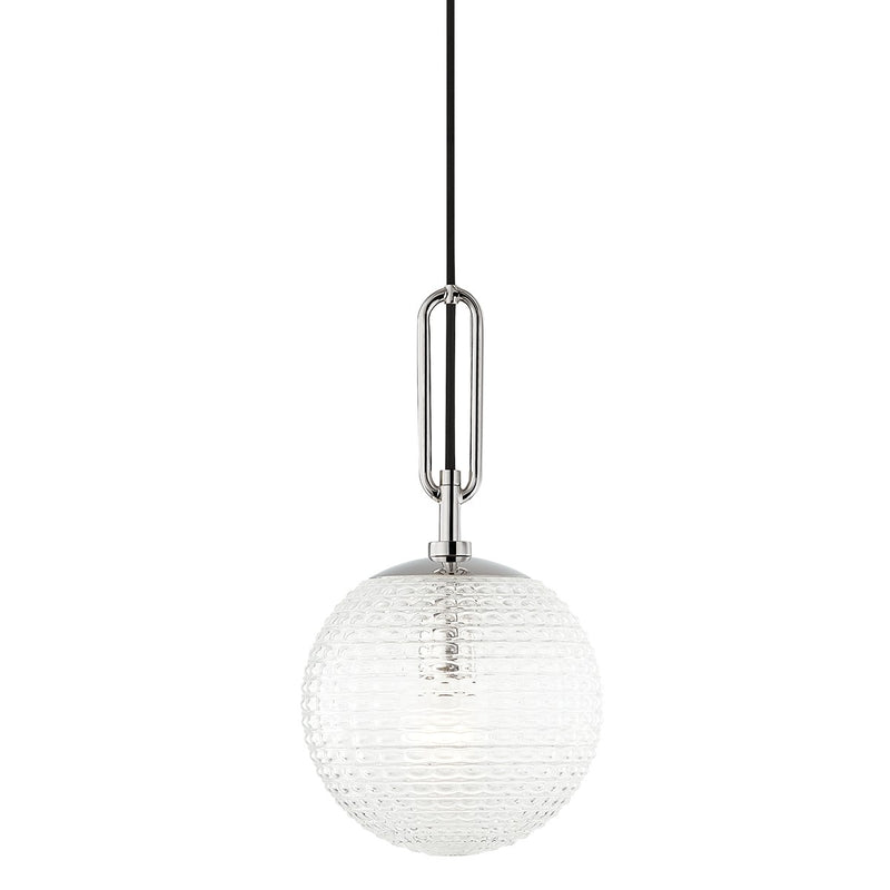 Hudson Valley 7110-PN One Light Pendant, Polished Nickel