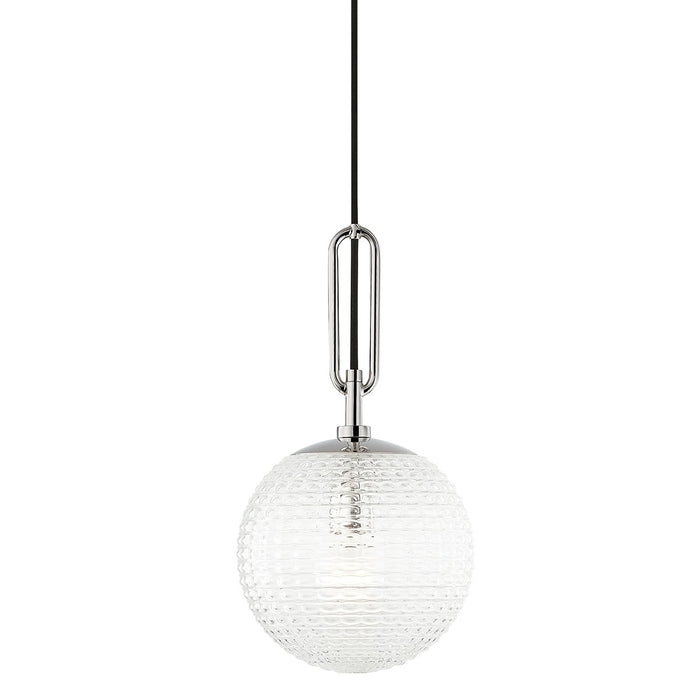 Hudson Valley 7110-PN One Light Pendant, Polished Nickel