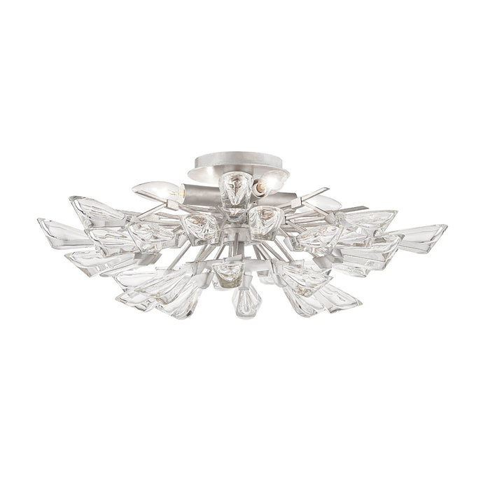 Hudson Valley 7223-SL Four Light Semi Flush Mount, Silver Leaf