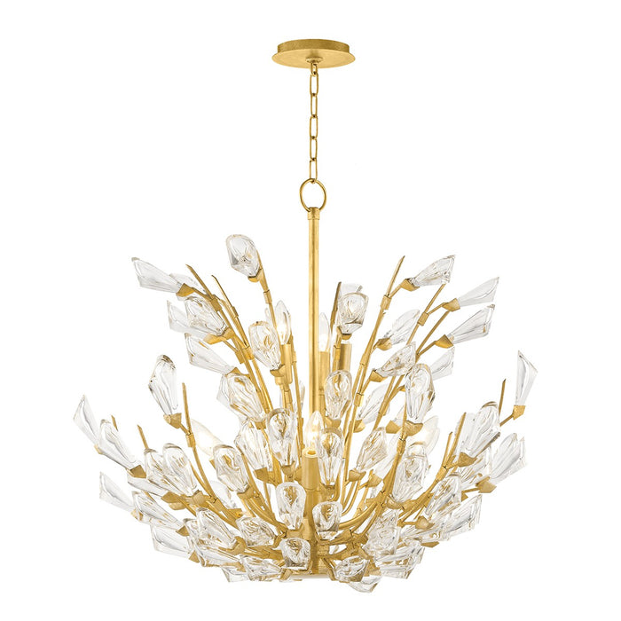 Hudson Valley 7228-GL Nine Light Chandelier, Gold Leaf