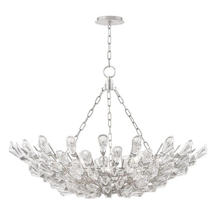 Hudson Valley 7240-SL 12 Light Chandelier, Silver Leaf