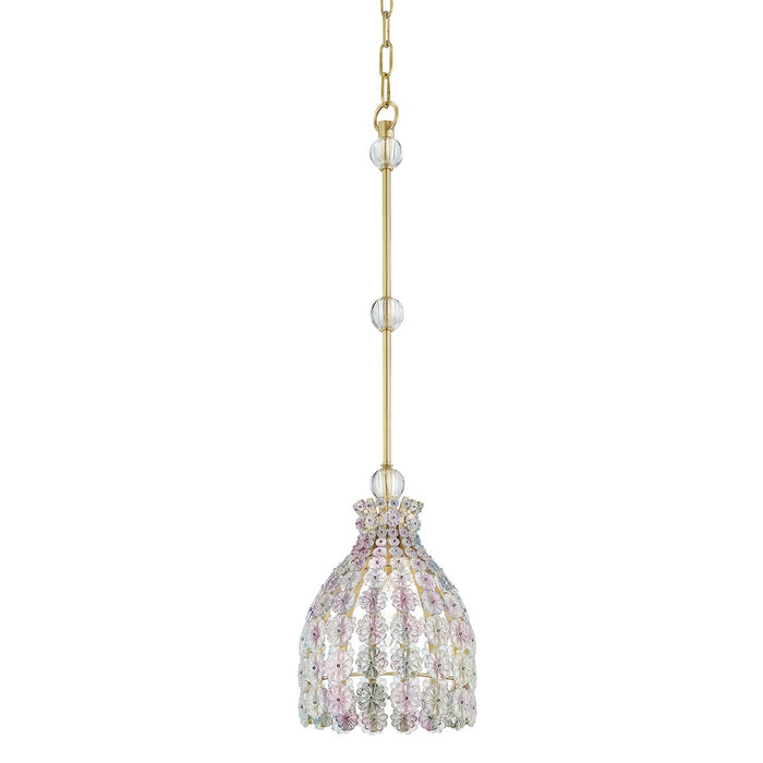 Hudson Valley 8208-AGB One Light Pendant, Aged Brass