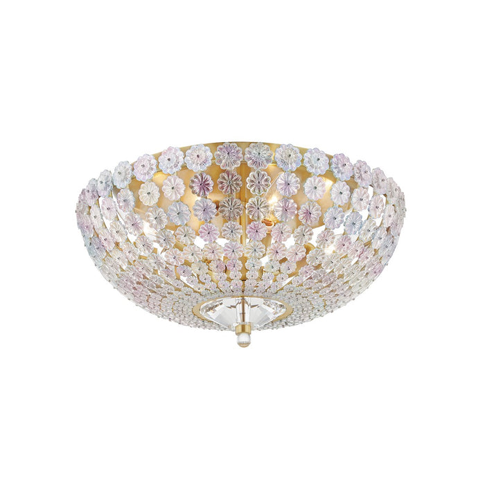 Hudson Valley 8217-AGB Four Light Semi Flush Mount, Aged Brass