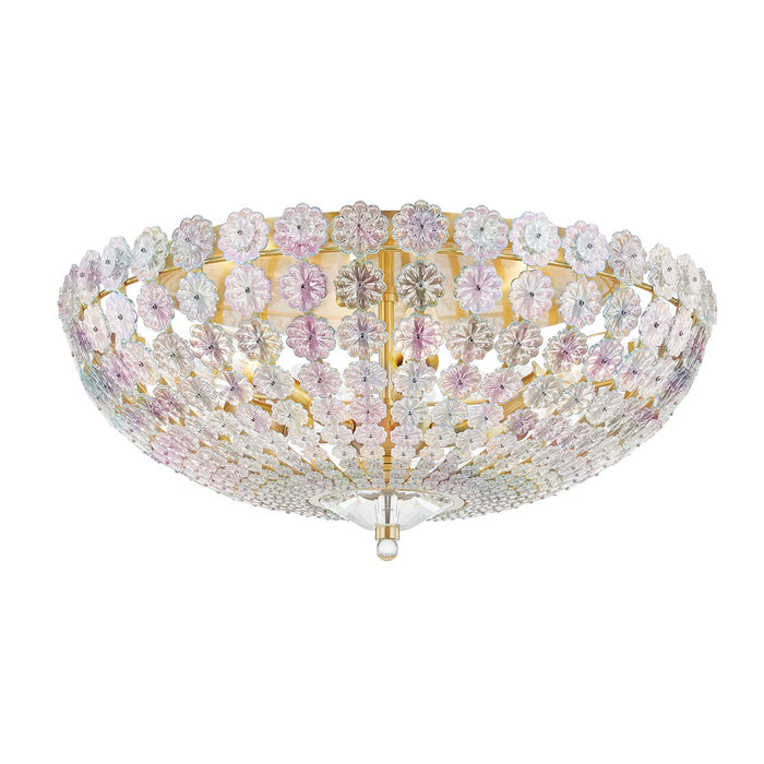 Hudson Valley 8222-AGB Six Light Semi Flush Mount, Aged Brass