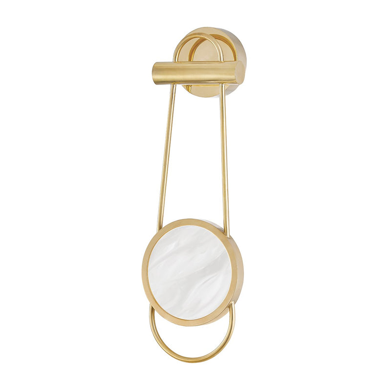 Hudson Valley 8721-AGB LED Wall Sconce, Aged Brass