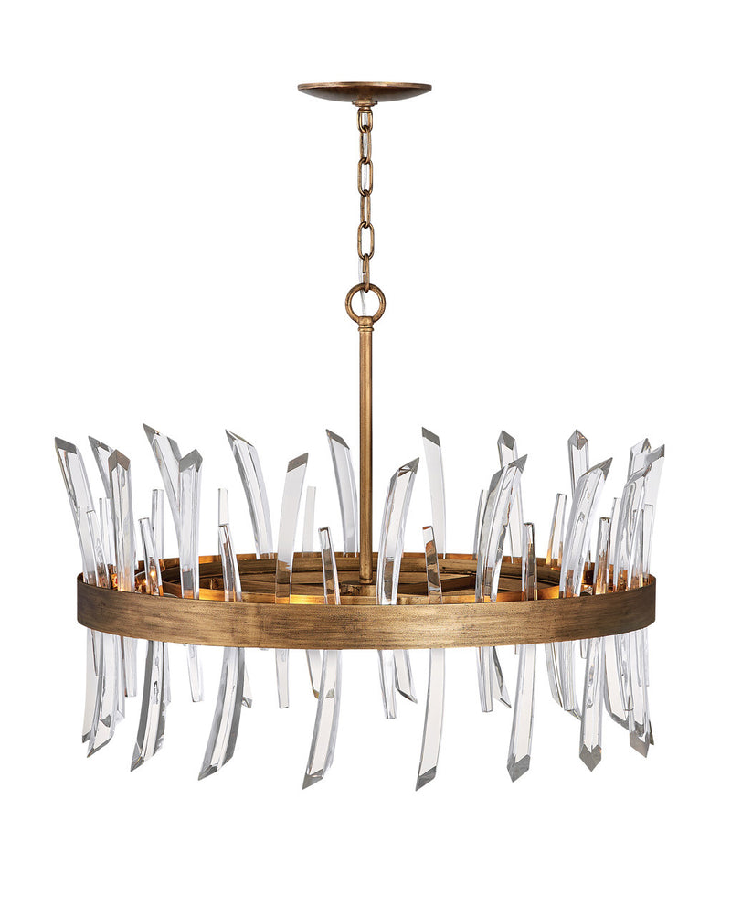 Fredrick Ramond FR30904BNG LED Chandelier, Burnished Gold