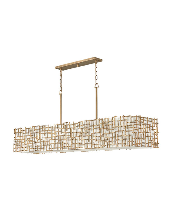 Fredrick Ramond FR33109BNG LED Linear Chandelier, Burnished Gold