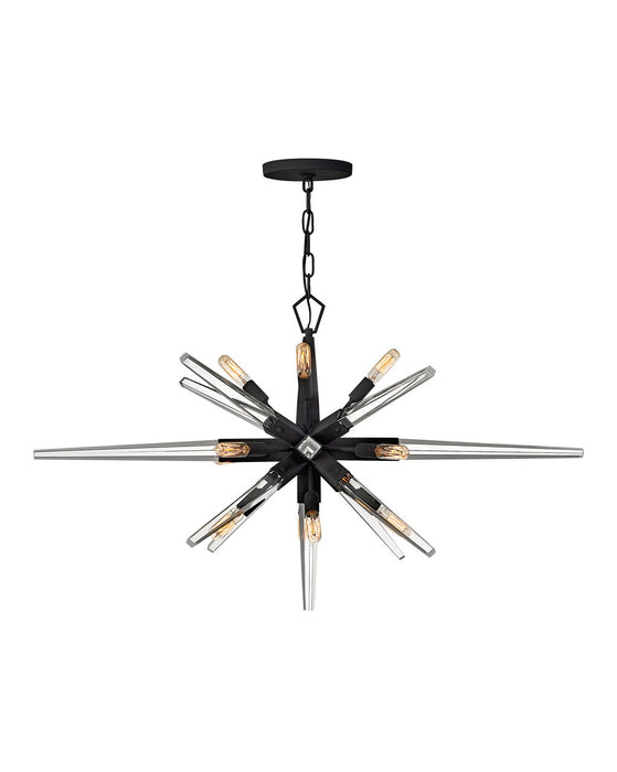 Fredrick Ramond FR47409BLK LED Linear Chandelier, Black