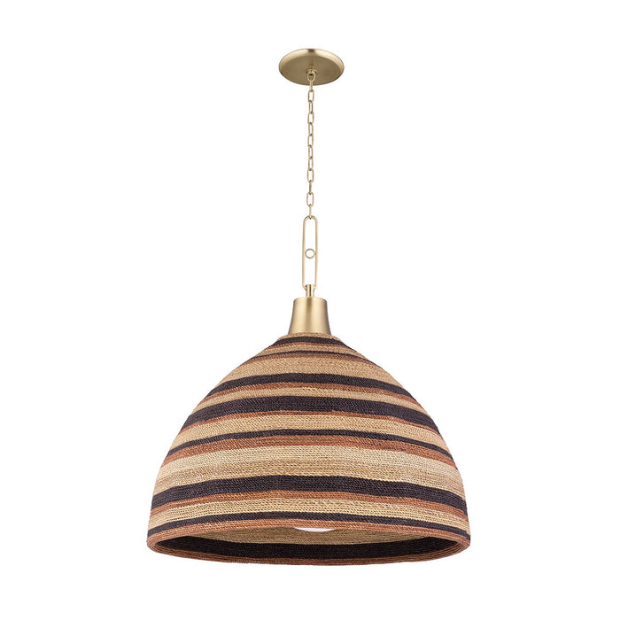Hudson Valley 9330-AGB One Light Chandelier, Aged Brass