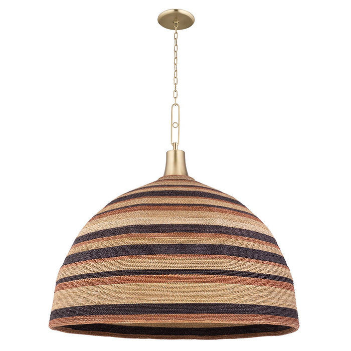 Hudson Valley 9340-AGB One Light Chandelier, Aged Brass