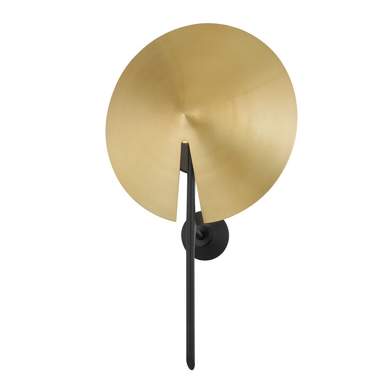 Hudson Valley 9701-AGB/BK One Light Wall Sconce, Aged Brass/Black