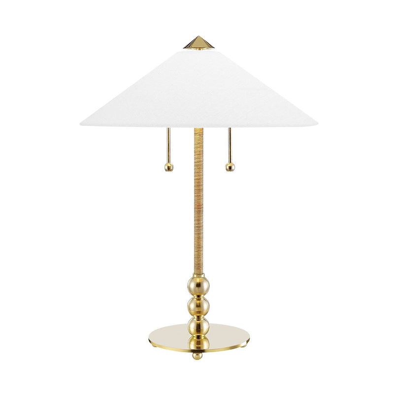 Hudson Valley L1395-AGB Two Light Table Lamp, Aged Brass