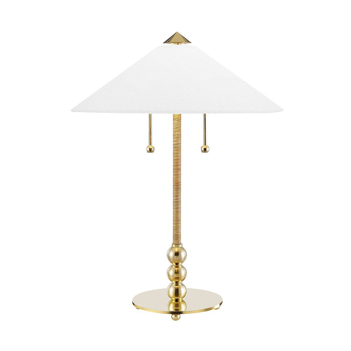 Hudson Valley L1395-AGB Two Light Table Lamp, Aged Brass