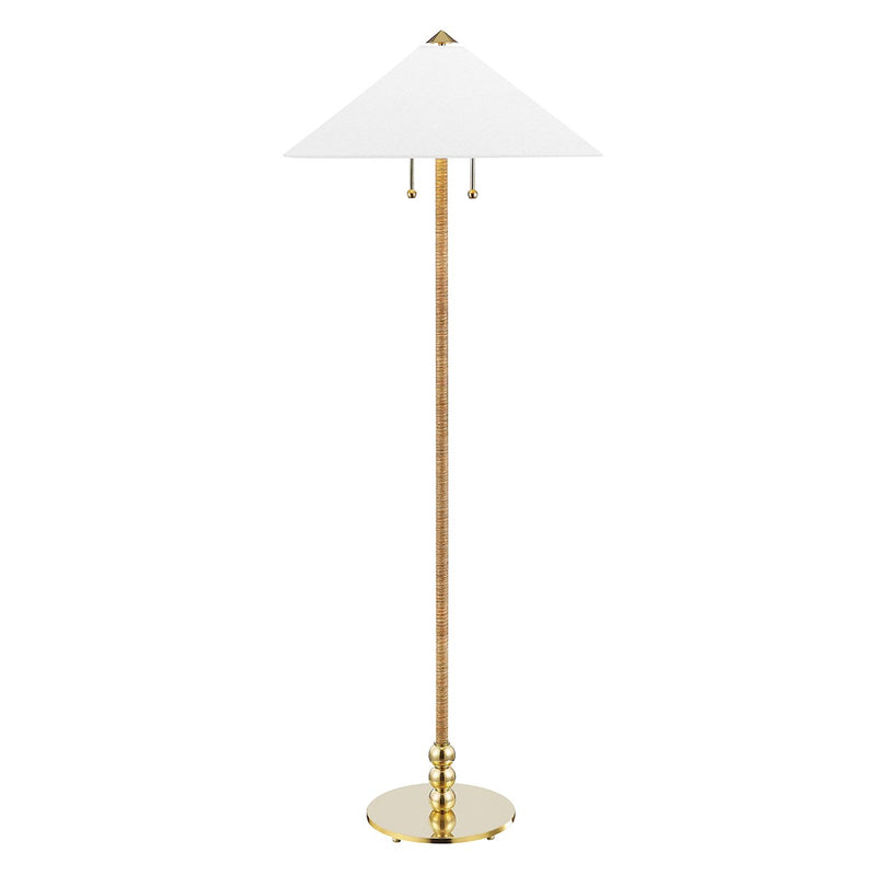 Hudson Valley L1399-AGB Two Light Floor Lamp, Aged Brass