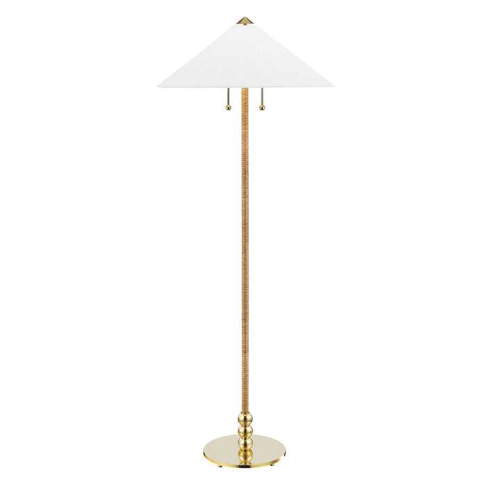 Hudson Valley L1399-AGB Two Light Floor Lamp, Aged Brass