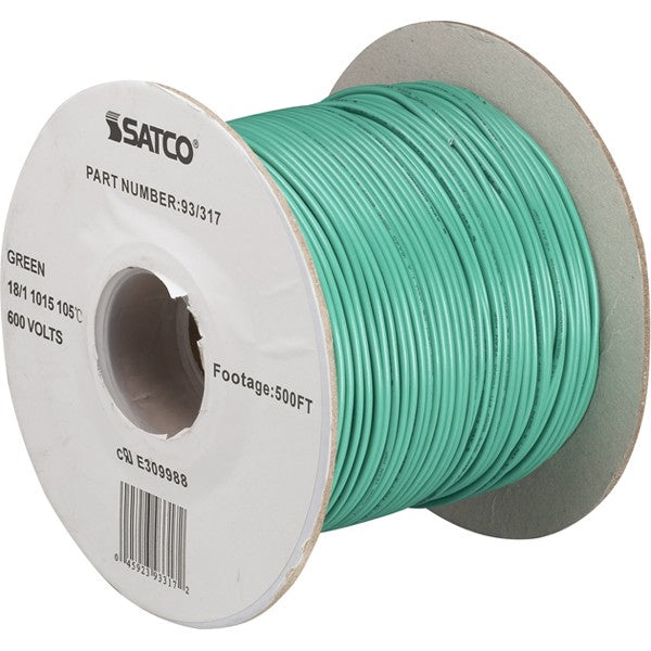 Satco 93-317 Lighting Bulk Wire, Green