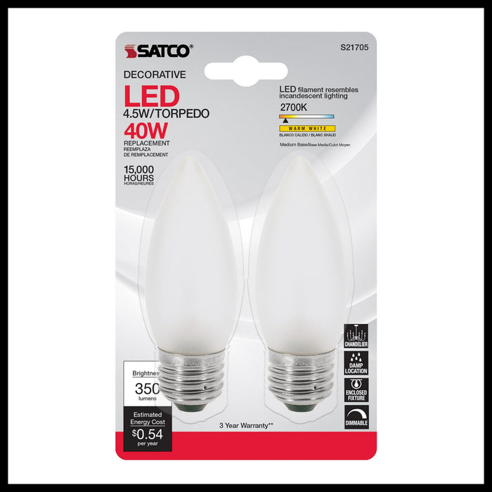 Satco S21705 Light Bulb, Frost