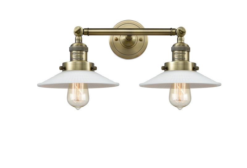Innovations 208-AB-G1 Two Light Bath Vanity, Antique Brass