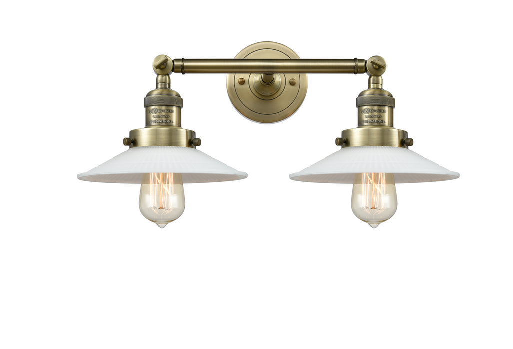 Innovations 208-AB-G1 Two Light Bath Vanity, Antique Brass