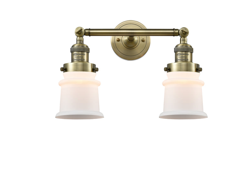 Innovations 208-AB-G181S Two Light Bath Vanity, Antique Brass