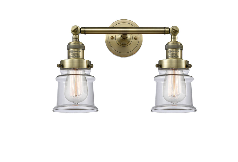Innovations 208-AB-G182S Two Light Bath Vanity, Antique Brass
