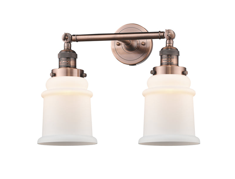 Innovations 208-AC-G181 Two Light Bath Vanity, Antique Copper