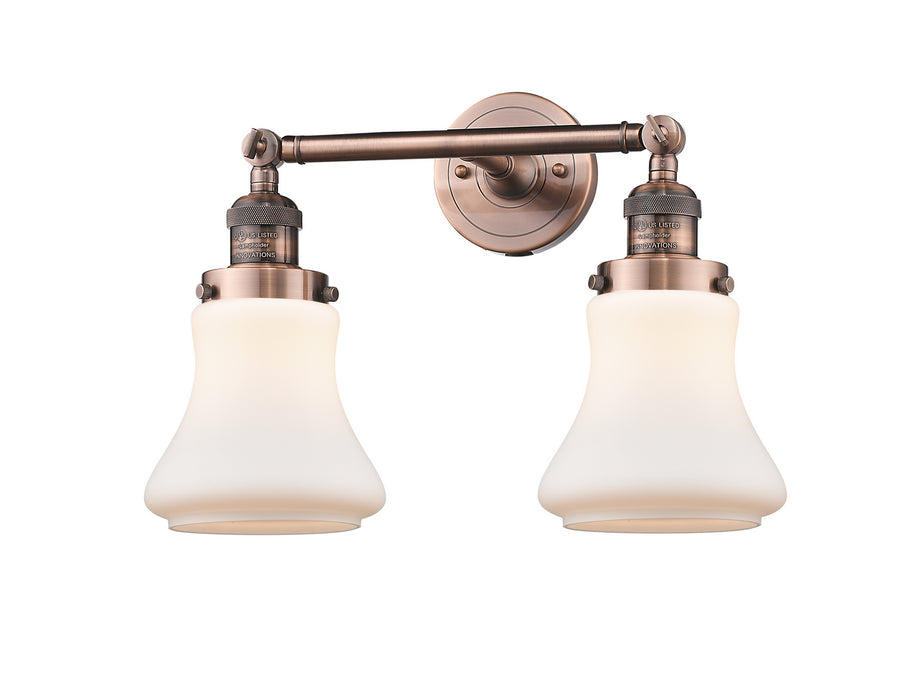 Innovations 208-AC-G191 Two Light Bath Vanity, Antique Copper