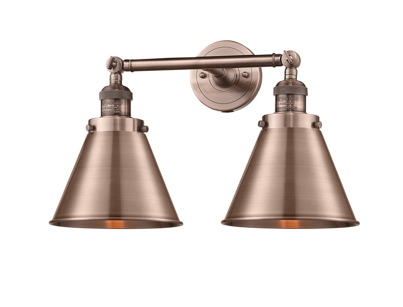 Innovations 208-AC-M13-AC Two Light Bath Vanity, Antique Copper
