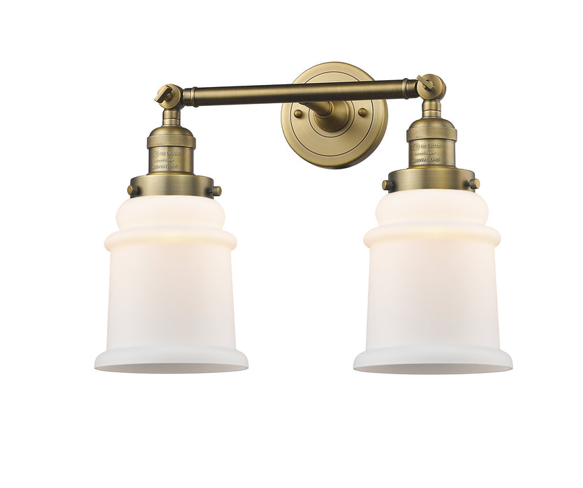 Innovations 208-BB-G181 Two Light Bath Vanity, Brushed Brass