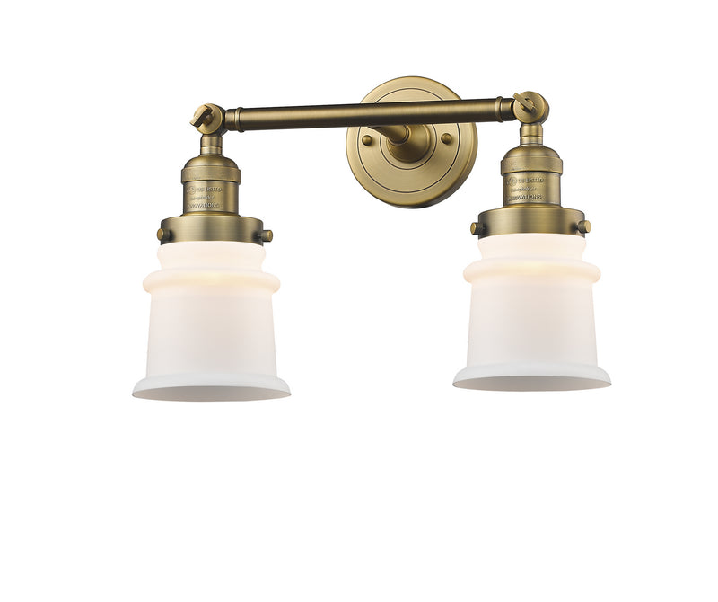 Innovations 208-BB-G181S Two Light Bath Vanity, Brushed Brass