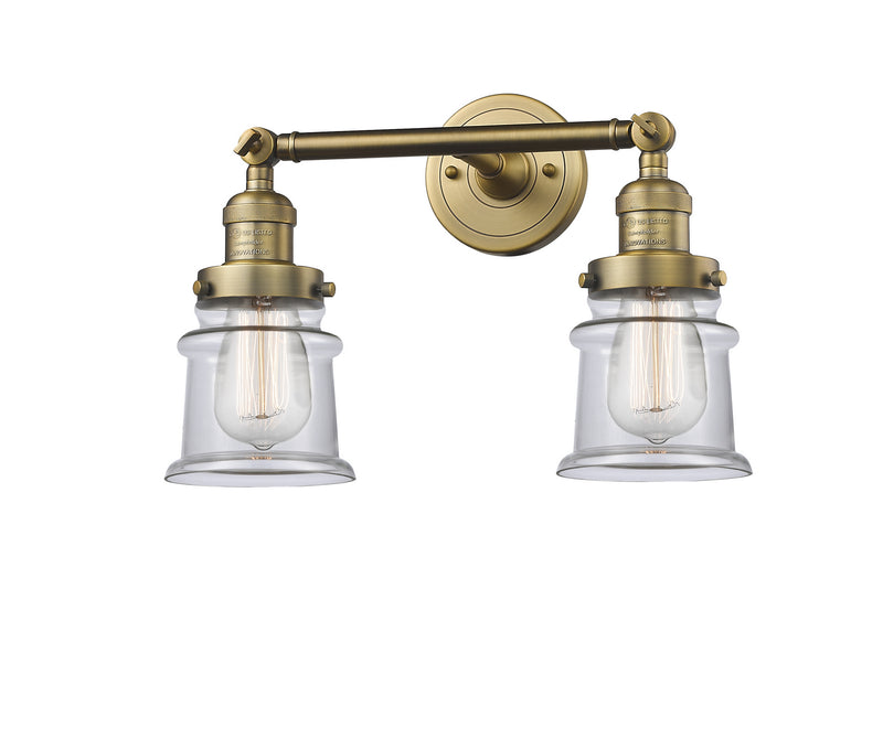 Innovations 208-BB-G182S Two Light Bath Vanity, Brushed Brass