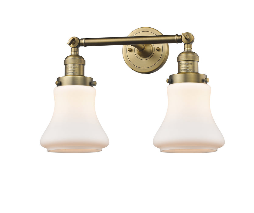 Innovations 208-BB-G191 Two Light Bath Vanity, Brushed Brass