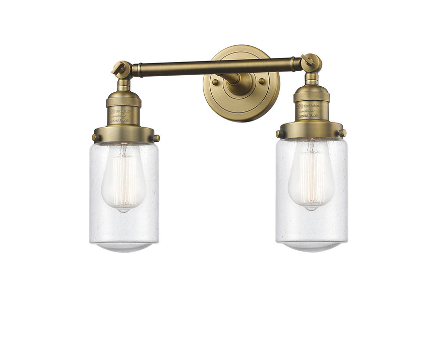 Innovations 208-BB-G314 Two Light Bath Vanity, Brushed Brass