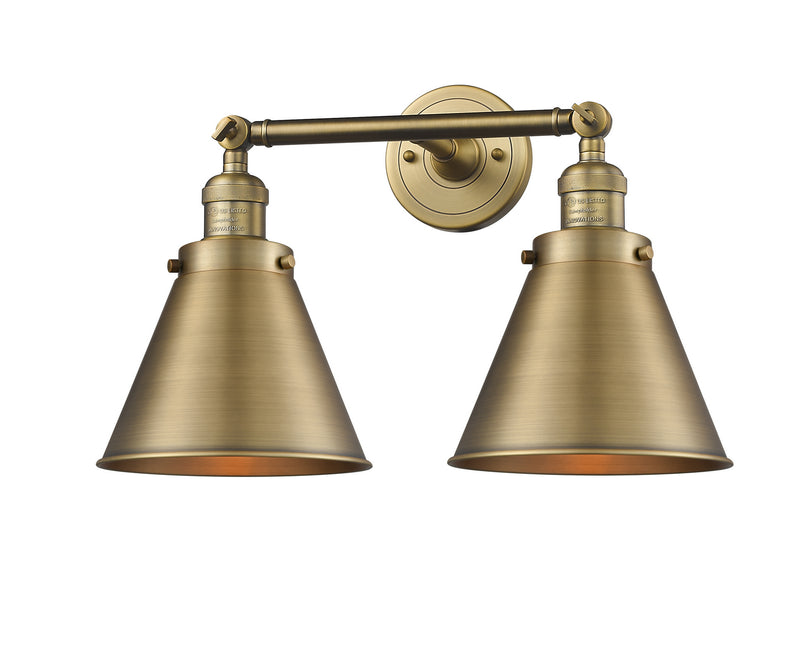 Innovations 208-BB-M13-BB Two Light Bath Vanity, Brushed Brass