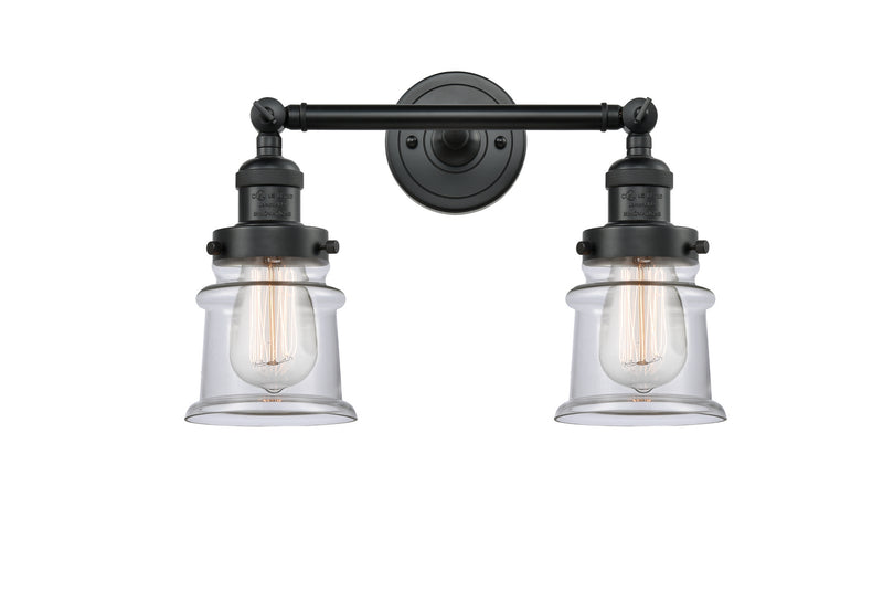 Innovations 208-BK-G182S Two Light Bath Vanity, Matte Black