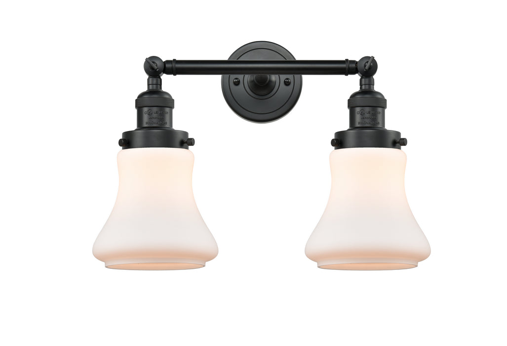 Innovations 208-BK-G191 Two Light Bath Vanity, Matte Black